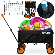 Тележка раскладная с сеткой Humberg HM-513 100 л, черно-оранжевая