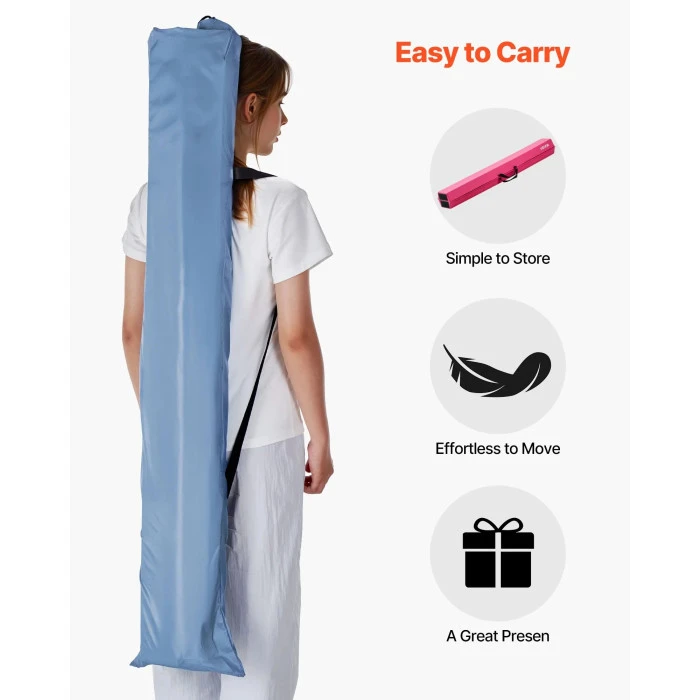 Детская гимнастическая балка VEVOR SWS8EVASU 233 см, розовая