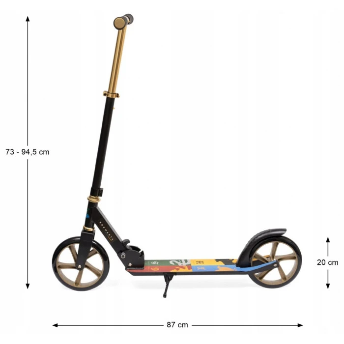 Складной самокат HARRY POTTER для детей 200 мм до 100 кг. D'arpeje