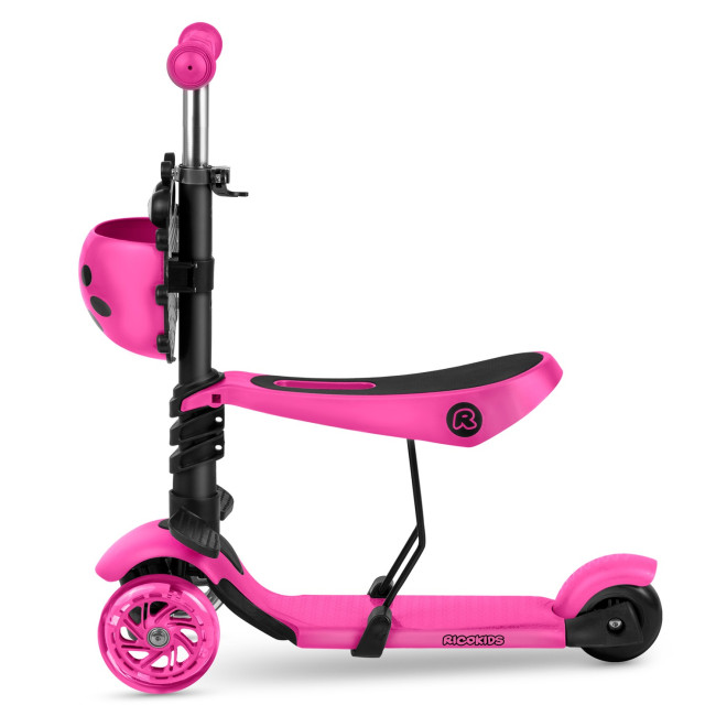 Самокат детский трехколесный Ricokids Buggy розовый