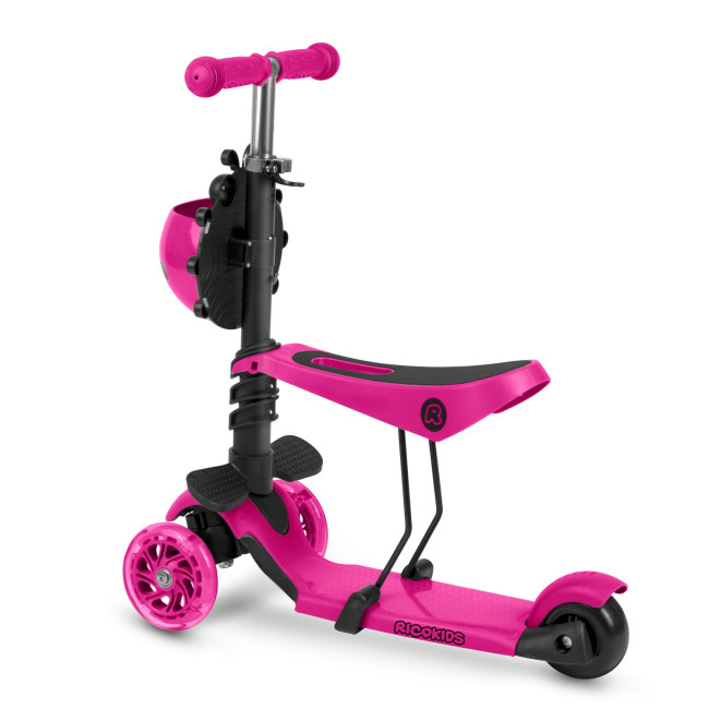 Самокат детский трехколесный Ricokids Buggy розовый