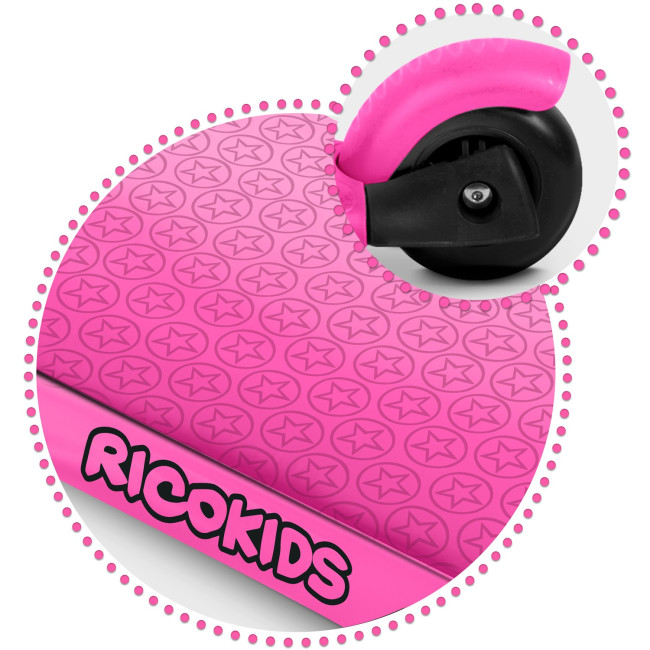 Самокат детский трехколесный Ricokids Buggy розовый