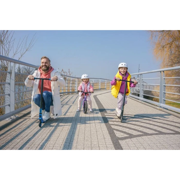 Дитячий самокат Lionelo WHIZZ BLACK CARBON YELLOW