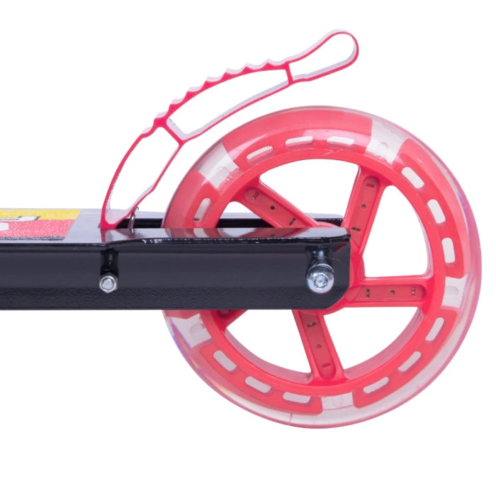 Самокат складной WORKER Cirky с освещенными колесами - желто-розовый