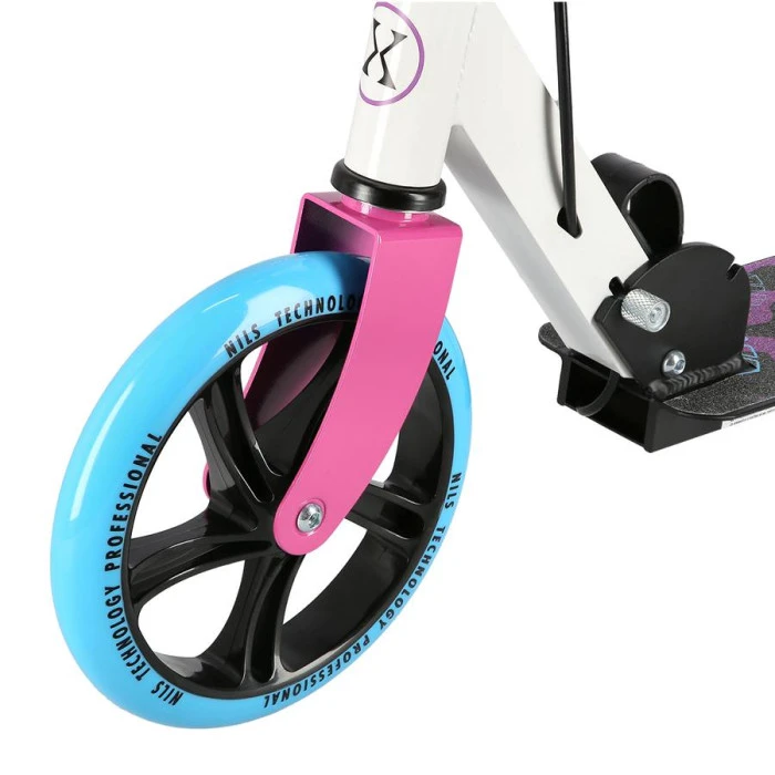 Самокат NILS EXTREME HM0107 бело-розовый