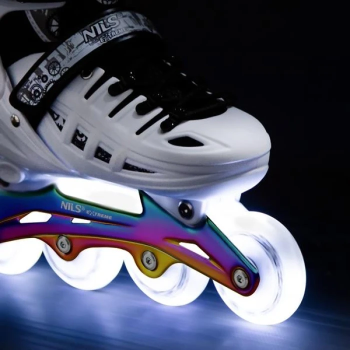Роликові ковзани 4в1 NILS EXTREME NH10905 розмір L 39-42, чорно-білі