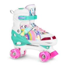NQ0187 LED ROLLER SKATES RAINBOW SIZE. L(39-41) NILS EXTREME