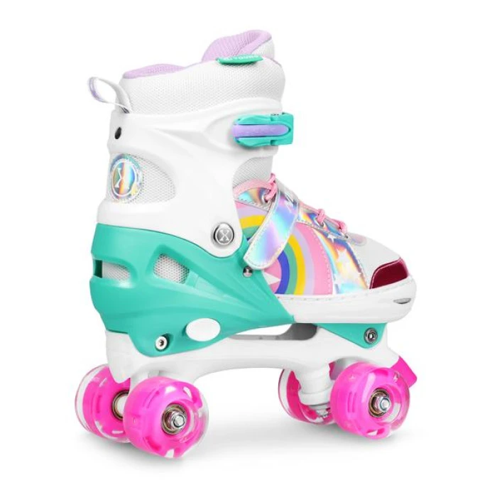 NQ0187 LED ROLLER SKATES RAINBOW SIZE. L(39-41) NILS EXTREME