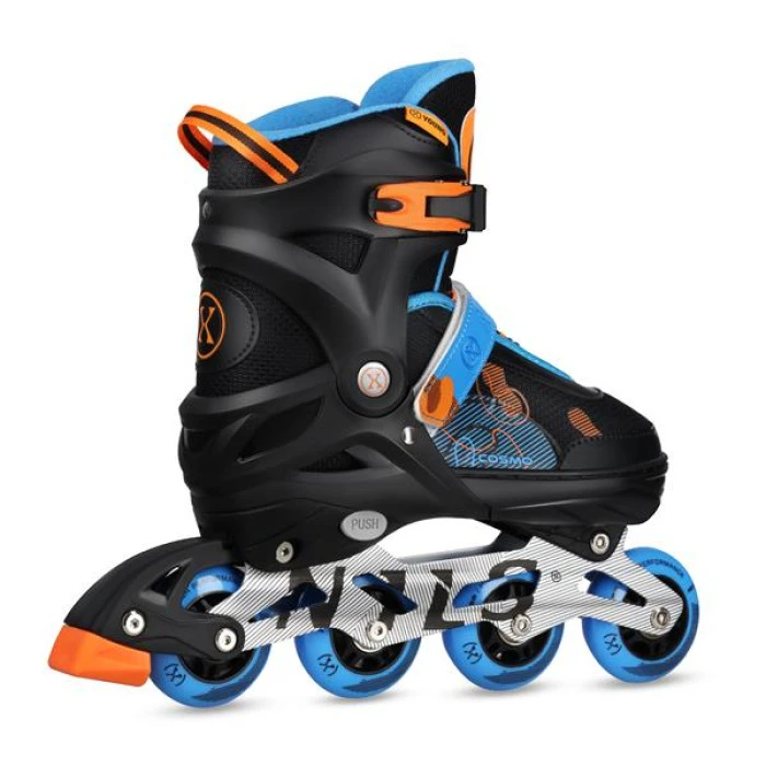 Роликовые коньки NILS EXTREME NA13808 размер M 34-37, черно-синие