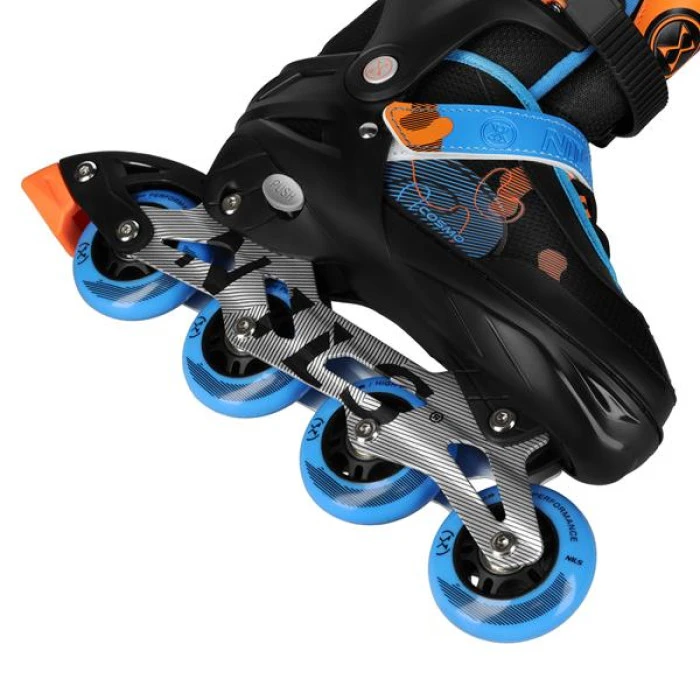 Роликовые коньки NILS EXTREME NA13808 размер M 34-37, черно-синие