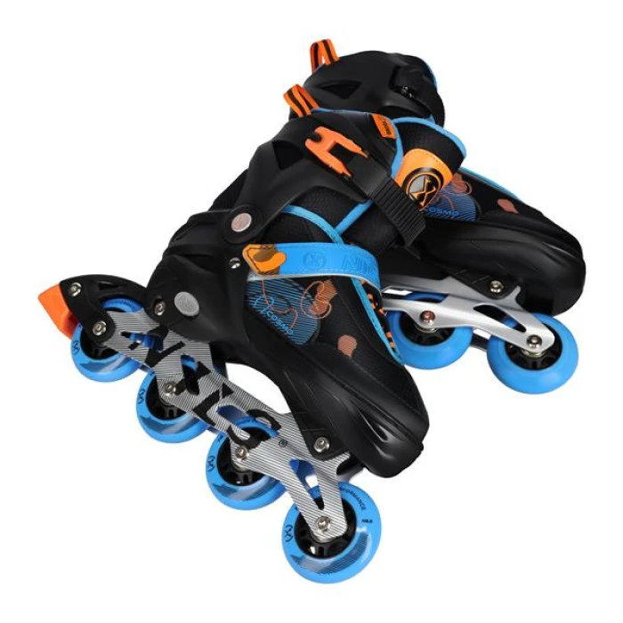 Роликовые коньки NILS EXTREME NA13808 размер M 34-37, черно-синие