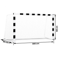 Футбольные ворота 300 x 160 x 90 см NS-460 черно-белые