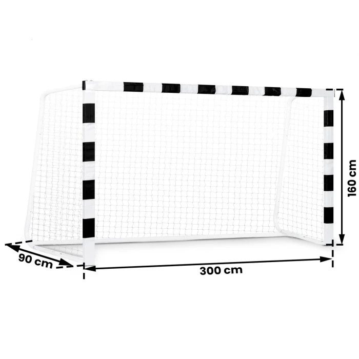 Ворота футбольні 300 x 160 x 90 см NS-460 чорно-білі