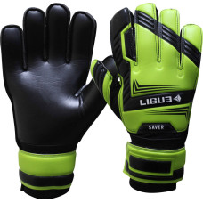 Перчатки вратарские Ligue Saver р. 5, черно-зеленые
