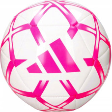 Мяч футбольный Adidas Starlancer Club TRN размер 5, бело-розовый