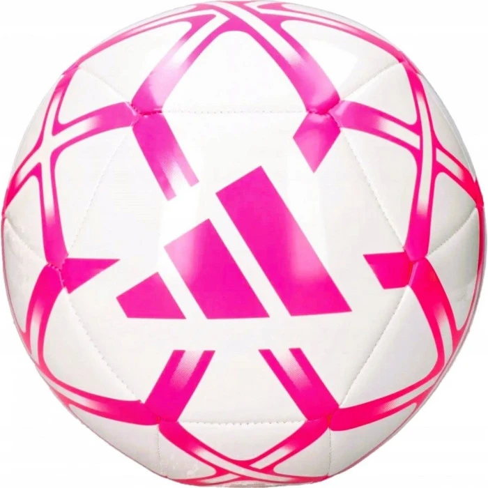 Мяч футбольный Adidas Starlancer Club TRN размер 5, бело-розовый