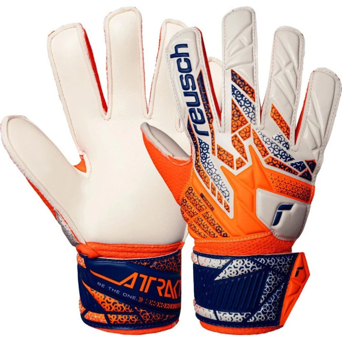 Перчатки вратарские Reusch Attrakt Solid Junior 5572516 2500 г.6, оранжево-синий