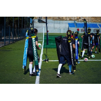 Ворота футбольные BAZOOKAGOAL 120 x 75 см, черно-красные.