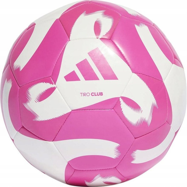 Мяч футбольный Adidas Tiro Club TRN HZ6913 размер 5, бело-розовый
