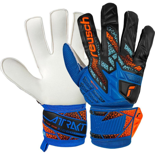 Перчатки вратарские Reusch Attrakt Solid 5570515 4467 г.7,5, сине-черные