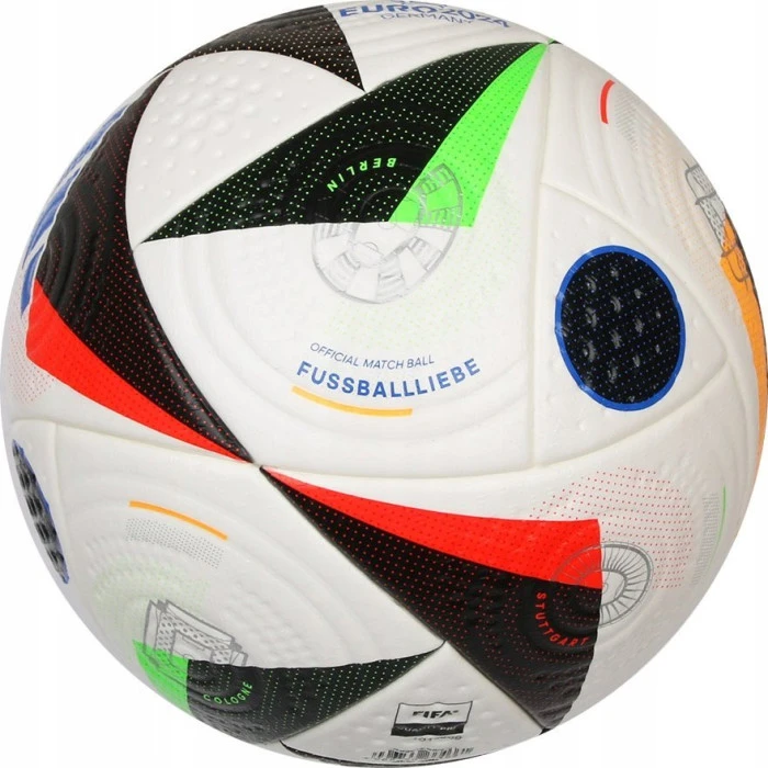 М'яч футбольний Adidas Euro24 Pro IQ3682 розмір 5, біло-чорний