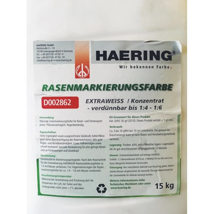 Краска для покраски шаговых линий Haering 15 кг.