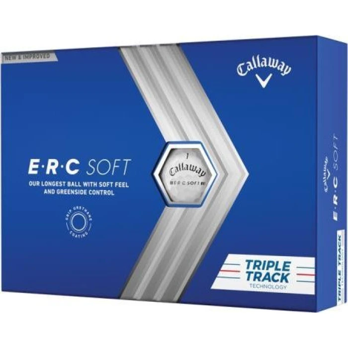 М'ячі для гольфу Callaway Erc Soft Triple Track 2023 12 шт, білі