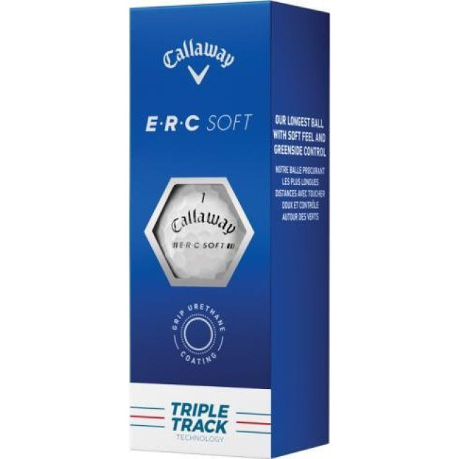 Мячи для гольфа Callaway Erc Soft Triple Track 2023 12 шт, белые