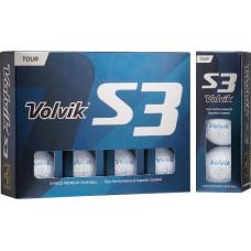 М'ячі для гольфу Volvik Tour S3 12 шт, білі