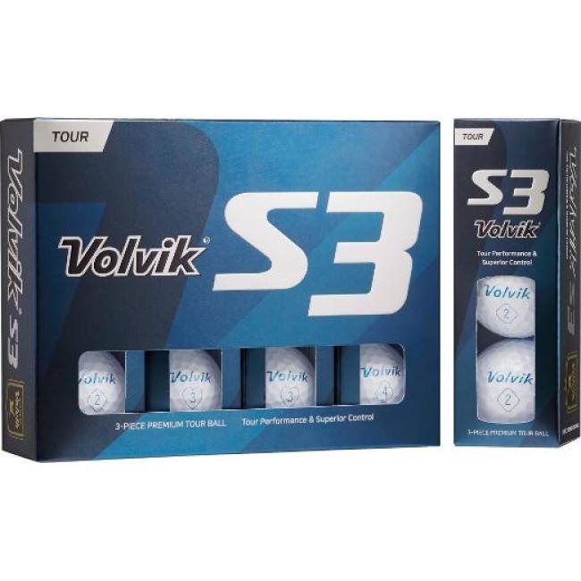 М'ячі для гольфу Volvik Tour S3 12 шт, білі