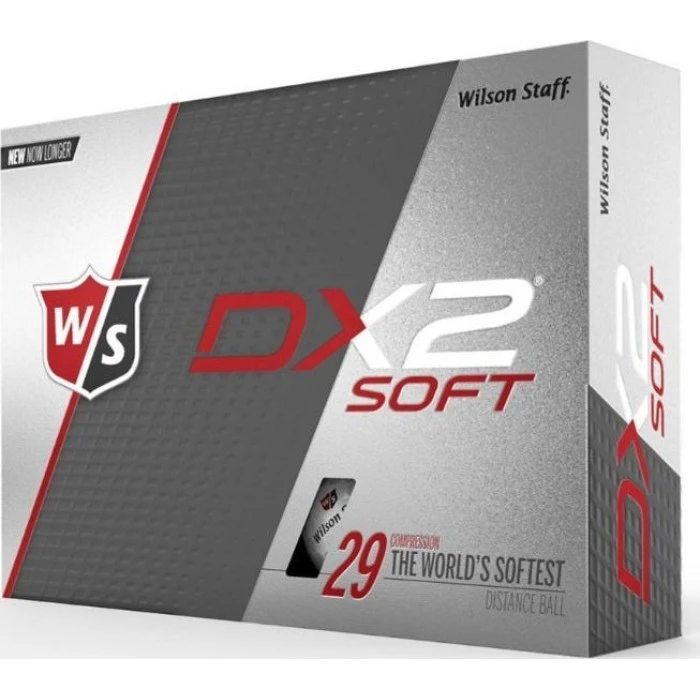 М'ячі для гольфу Wilson Staff DX2 Soft 12 шт, білі