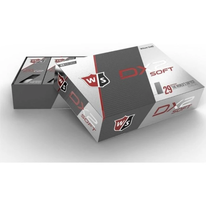 М'ячі для гольфу Wilson Staff DX2 Soft 12 шт, білі