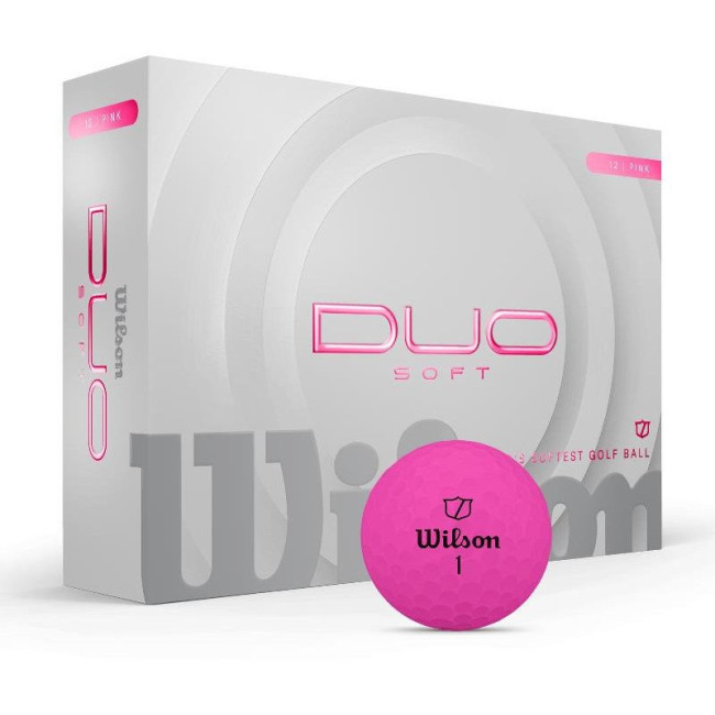 М'ячі для гольфу Wilson Duo Soft 2025 12 шт, рожеві