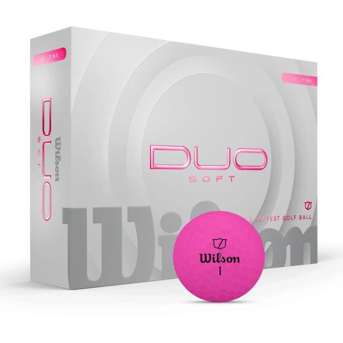 Мячи для гольфа Wilson Duo Soft 2025 12 шт, розовые