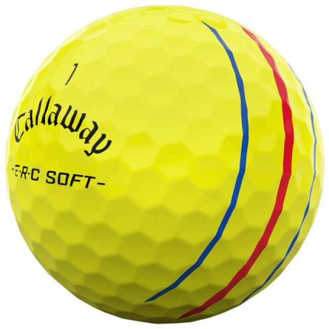 Мячи для гольфа Callaway ERC Soft 2025 12 шт, желтые