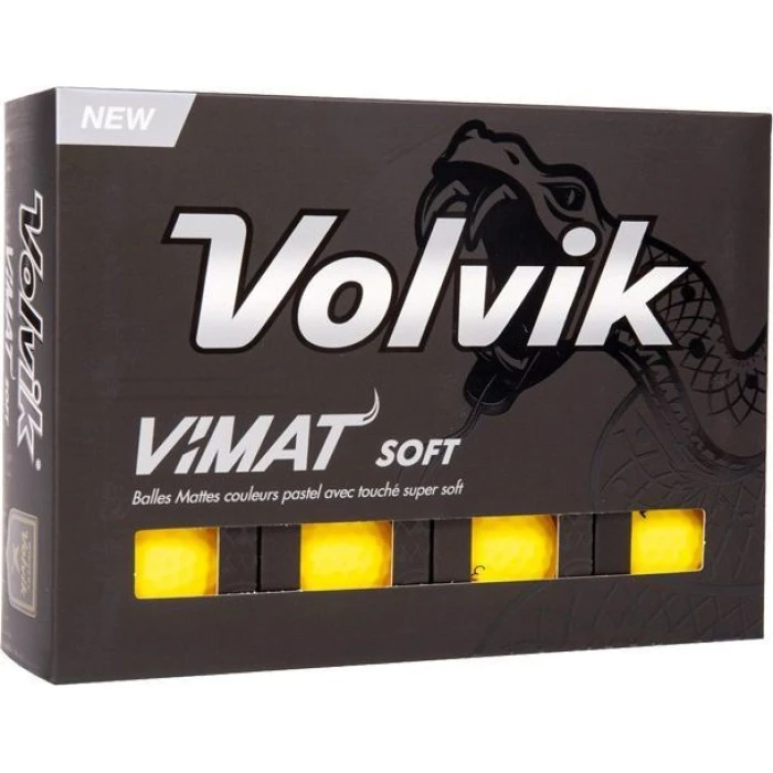 Мячи для гольфа Volvik Vimat Soft 12 шт, желтые