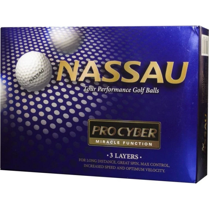 Мячи для гольфа Nassau Pro Cyber 12 шт, желтые
