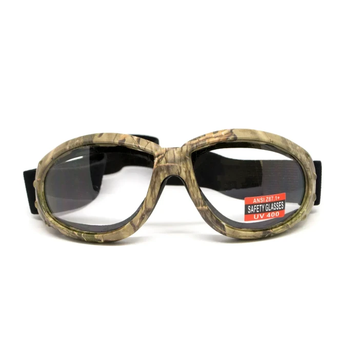 Очки защитные с уплотнителем Global Vision Eliminator Camo Forest, прозрачные