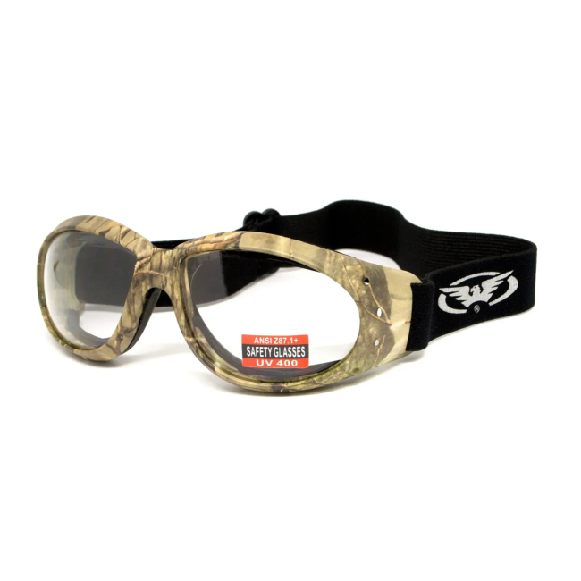 Окуляри захисні з ущільнювачем Global Vision Eliminator Camo Forest, прозорі