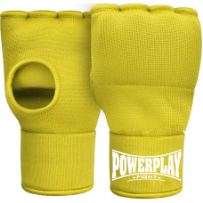 Перчатки-бинты с гелевыми подушечками PowerPlay 3096 размер L, оливковые