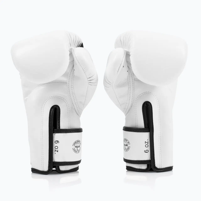 Рукавички боксерські з бинтами Fairtex BGV14 10 унцій, білі