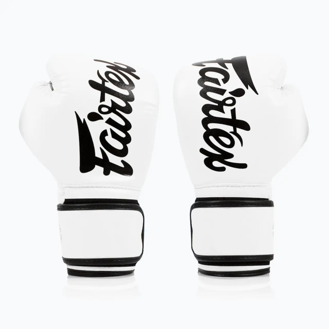 Рукавички боксерські з бинтами Fairtex BGV14 10 унцій, білі