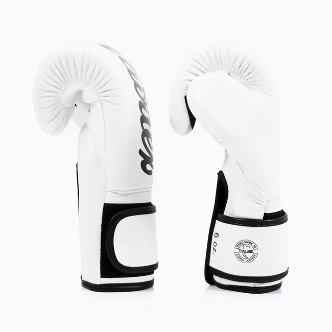 Рукавички боксерські з бинтами Fairtex BGV14 10 унцій, білі