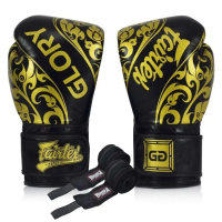 Рукавички боксерські з бинтами Fairtex BGVG2 Velcro розмір 16 унцій, чорні
