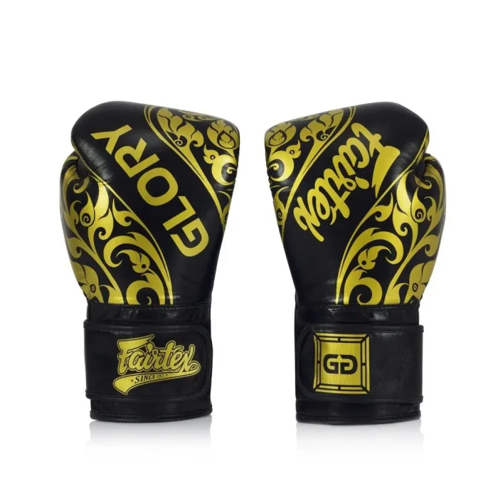 Перчатки боксерские с бинтами Fairtex BGVG2 Velcro размер 16 унций, черные