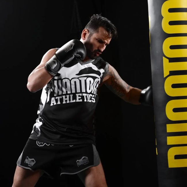 Перчатки боксерские с капой Phantom Ultra 16 унций, черные