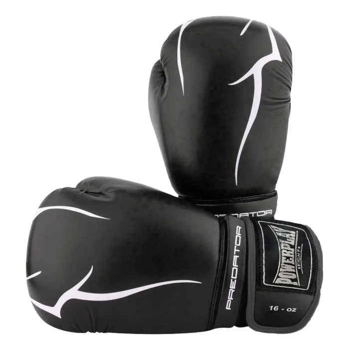 Рукавички боксерські PowerPlay 3018 Jaguar 8 унцій, чорні