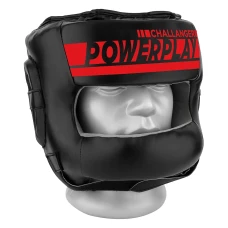 Шолом боксерський закритий PowerPlay 3067 Challanger розмір XL, чорно-червоний