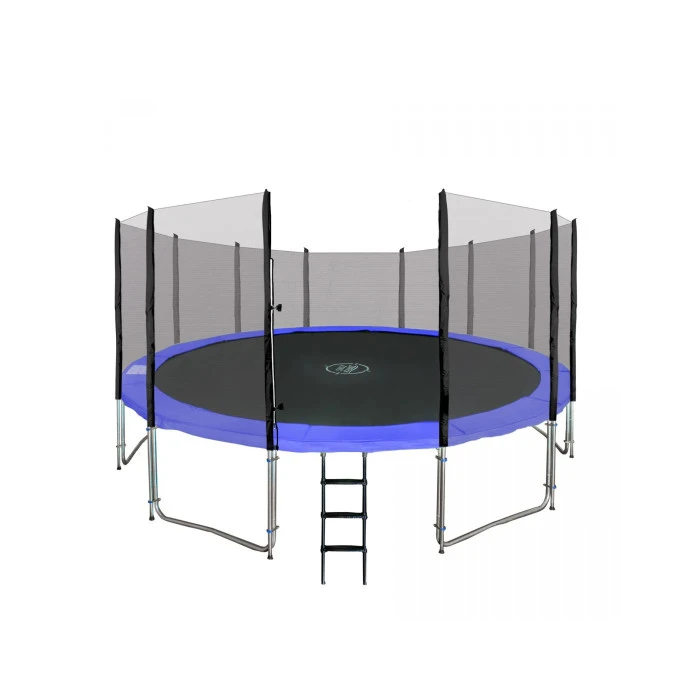 Батут SkyRamiz с наружной сеткой 16 футов 487 см черно-синий