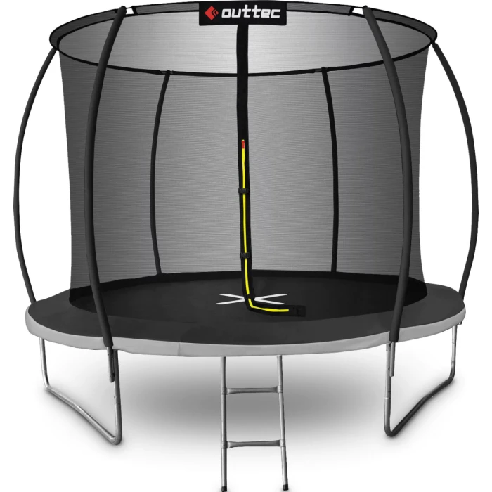 Батут OUTTEC Pumpkin с внутренней сеткой 10 футов 305 см черно-серый